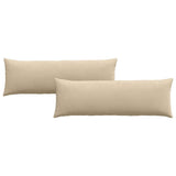 Sofa Pillows 2 pcs Cream 120 x 40 cm Fabric 42013815
