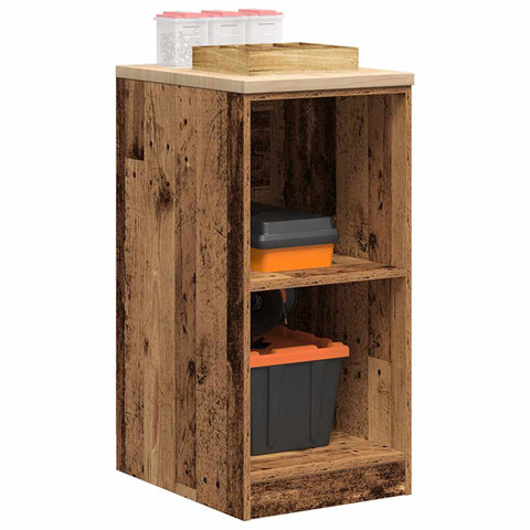 ZNTS Garage Storage Cabinet Old Wood 40x51x85 cm Solid Wood Pine 860542
