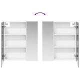 Bathroom Mirror Cabinet White 60 x 14.5 x 70 cm Engineered wood 889055