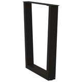 Dining Table Legs V-Shape 3 pcs Black 70x cm Steel 4012660