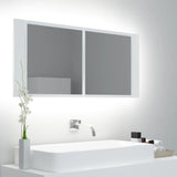 ZNTS LED Bathroom Mirror Cabinet White 100x12x45 cm Acrylic 804980