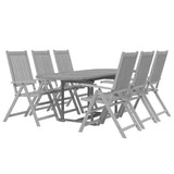 Garden Dining Set Grey Solid acacia wood Standard Extendable 3079649