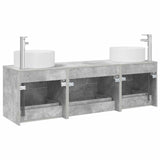 Bathroom Furniture Set 3 pcs Concrete Grey 3405942