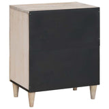 Bedside Cabinet Beige 50 x 33 x 62 cm Solid Acacia wood 4018125