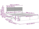 Bed Frame with Storage and Headboard Concrete Grey 160 x 200 cm 3414290