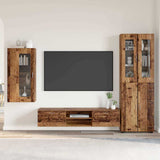 TV Cabinet Set with Shelf FLORIN 3 pcs Old Wood Engineered Wood 3397972