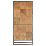 Drawer Cabinet 45x30x100 cm Solid Reclaimed Wood 286529