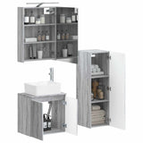 Bathroom Furniture Set 4 pcs Grey Sonoma 3407436