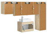 Bathroom Cabinet Set 5 pcs Sonoma Oak Engineered Wood 3407329