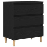 Sideboard with Drawer Black Oak 60 x 35 x 70 cm Engineered Wood 862595