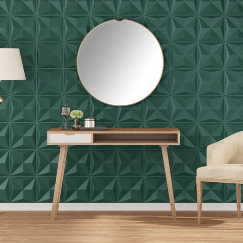 ZNTS Wall Panels 48 pcs Green 50x50 cm XPS 12 m² Origami 4100067