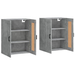 Wall Mounted Cabinets 2 pcs Concrete Grey Engineered Wood 3198021