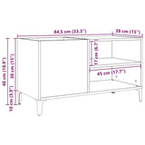 Record Cabinet Old Wood 84.5x38x48 cm Engineered Wood 857165