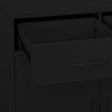 Storage Cabinet Black Steel Medium Height-Adjustable Shelves 336160
