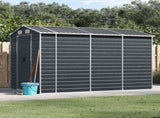 Garden Shed Anthracite Galvanised Steel Large Garden Shed 3188255