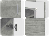 Wooden Cabinet with Storage Concrete Grey 88.5 x 30.5 x 73 cm 880304