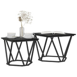ZNTS Side Tables 2 pcs Black Oak Engineered Wood 868267