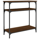 Console Table Brown Oak 75x29x75 cm Engineered Wood 834044