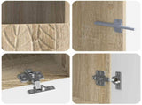 5 Piece LED TV Cabinet Sonoma Oak Engineered Wood 3416759