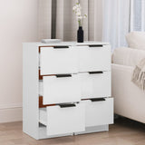 Sideboards 2 pcs White 30x30x70 cm Engineered Wood 811152