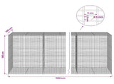 Gabion with 5 mm Wire and 5x2.5 cm Mesh 1100x100x150 cm 3463912