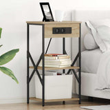 Bedside Cabinet Sonoma Oak 41 x 31 x 76 cm Engineered Wood 859527
