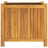 Garden Planter with Liner 54x31x50 cm Solid Wood Acacia 366431
