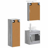 Bathroom Furniture Set 4 pcs Grey Sonoma 3407412