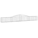 Arched Gabion Baskets 5 pcs 400x30x40/60 cm Galvanised Iron 3146830