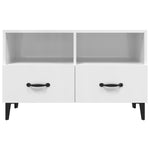 TV Cabinet High Gloss White 80x36x50 cm Engineered Wood 812597