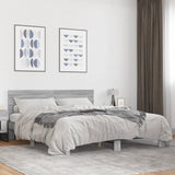 Bed Frame without Mattress Grey Sonoma 200x200 cm 3280130