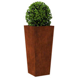 Garden Planters 2 pcs 35x35x75 cm Weathering Steel 851093