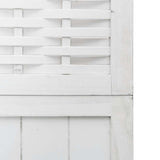 Room Divider 6 Panels White Solid Wood Paulownia 358730