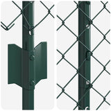 Fence and Post Green 1.5 x 10 m Steel 3336235