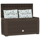 Garden Storage Box Brown 119x48x60 cm PP 152196