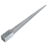 Ground Spikes 12 pcs Silver 7x7x90 cm Galvanised Steel 145406
