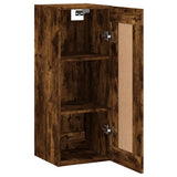 Wall Mounted Cabinet Smoked Oak 34.5x34x90 cm Engineered Wood 830521