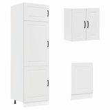 ZNTS 8 Piece Kitchen Cabinet Set Kalmar White Engineered Wood 3314791