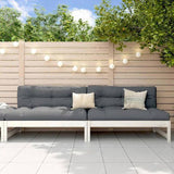 Garden Middle Sofas 2 pcs White 120x80 cm Solid Wood Pine 825717