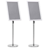 Poster Stands 2 pcs Silver 45 x 32.7 x 108 cm Aluminium 3385632