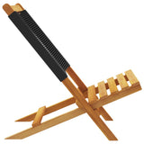 Garden Chairs 2 pcs Black Solid Wood Acacia and Polypropylene 367687