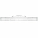 Arched Gabion Baskets 3 pcs 400x50x40/60 cm Galvanised Iron 3146958