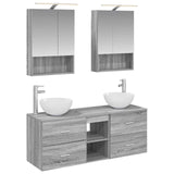 Bathroom Furniture Set 5 pcs Grey Sonoma 3406724