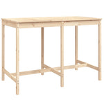 ZNTS 7 Piece Garden Bar Set Solid Wood Pine 3154760