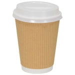 ZNTS Paper Coffee Cup Lids Ø90 mm 12oz and 16oz 1000 pcs White Plastic 4102804