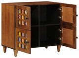 Sideboard with Storage Walnut 60 x 33 x 75 cm Solid Mango Wood 4018250