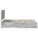 Bed Frame Concrete Grey 140 x 200 cm Engineered Wood 3411299