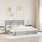 Storage Bed Grey Sonoma 180 x 200 cm Engineered Wood 3409897