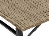 5 Piece Garden Dining Set Foldable Beige Poly Rattan 365947