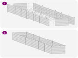 Raised Garden Bed Grey 600 x 80 x 55 cm cold-rolled steel 8006453